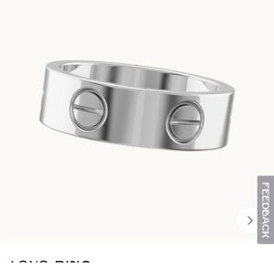 Cartier white gold  18k love ring